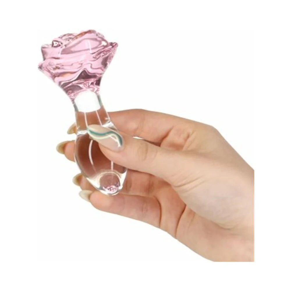 Pillow Talk Rosy Luxurious Glass Anal Plug