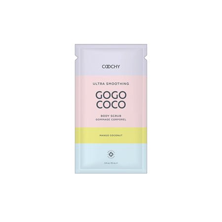Coochy Ultra Smoothing Body Scrub Mango Coconut .35 fl. oz./10 ml Foil 24-Piece Bulk Bag - Pure Bliss World