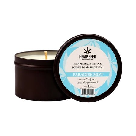 Earthly Body Hemp Seed 3-in-1 Massage Candle Paradise Mist 6 oz. - Pure Bliss World