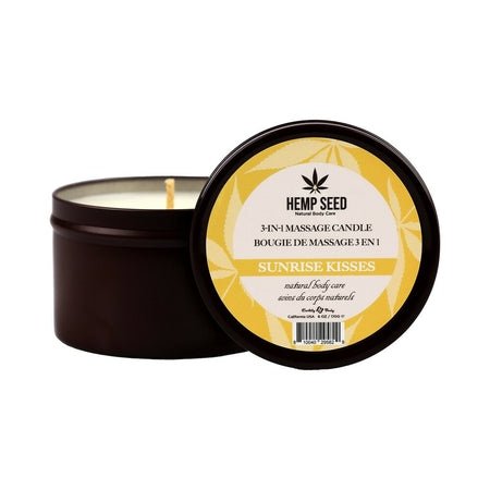 Earthly Body Hemp Seed 3-in-1 Massage Candle Sunrise Kisses 6 oz. - Pure Bliss World